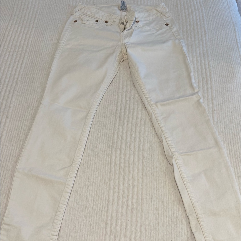 True Religion white Straight Leg Jeans size 29